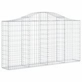 Kosze gabionowe, 4 szt, 200x30x100/120 cm, galwanizowane żelazo