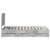 Ramka łóżka Betonowy szary 90 x 200 cm Drewno inżynieryjne