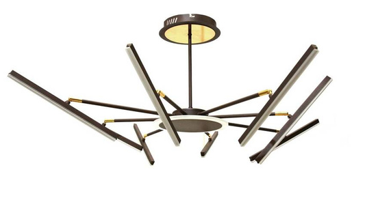 LAMPA DEKORACYJNA SUFIT 38W +  PILOT - BRĄZ - ZŁOTO DL-F07