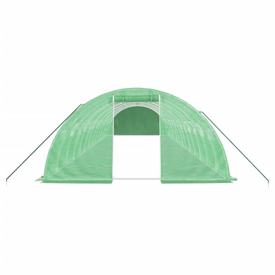 Szklarnia ze stalową ramą, zielona, 56 m?, 14x4x2 m
