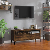 vidaXL Szafka pod TV, przydymiony dąb, 100x34,5x44,5 cm wariant 5