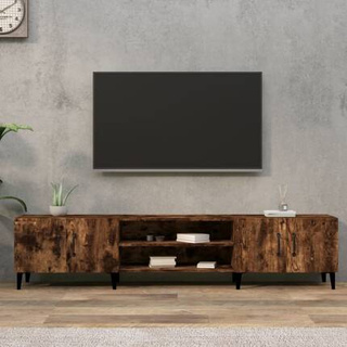 Szafka pod TV, przydymiony dąb, 180x31,5x40 cm vidaXL
