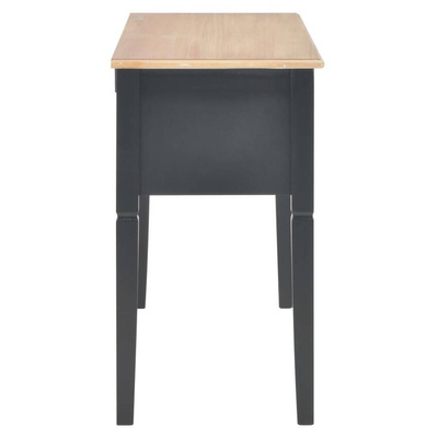 vidaXL Biurko, czarne, 109,5x45x77,5 cm, drewniane