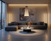 LAMPA WISZĄCA LONG ISLAND AD320 TAUPE
