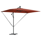 Parasol plażowy Ze LED Lights terakota 294 x 200 x 270 cm