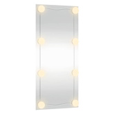 vidaXL Lustro ścienne z LED, 50x100 cm, szklane, prostokątne