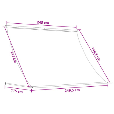 Markiza Beżowy 250 x 150 cm 180 g / m? Poliester z powłoką PU