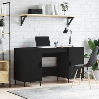 vidaXL Biurko, czarne, 140x50x75 cm, materiał drewnopochodny model standard