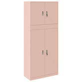 Szafka do przechowywania 2 szt. różowy 90 x 40 x 210 cm Stal
