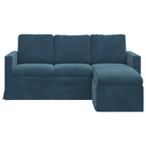 Sofa Niebieski 178 x 134 x 80 cm Aksamit