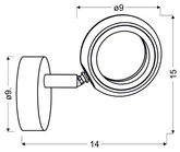 Lampa ścienna kinkiet 1X4W LED 3000K chrom AURELION 91-65247