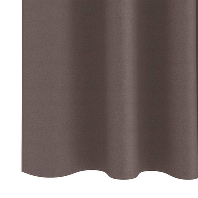 Firany blackout z kółkami 2 pcs Ciemny brąz 260 x 140 cm