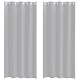Firany Voile 2 pcs Ciemnoszary 245 x 140 cm Poliester