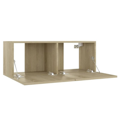 vidaXL Szafka pod TV, dąb sonoma, 80x30x30 cm, materiał drewnopochodny
