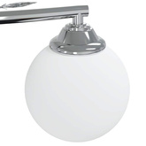 Lampa sufitowa, okrągłe szklane klosze, 4 żarówki LED, G9