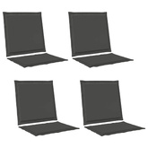 Poduszki na Siedzisko i Oparcie 4 pcs antracytowy