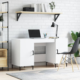 vidaXL Biurko, białe, 140x50x75 cm, materiał drewnopochodny model standard