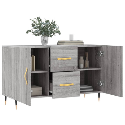 Komoda, szary dąb sonoma, 100x36x60 cm, materiał drewnopochodny vidaXL