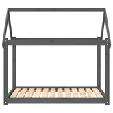 vidaXL Legowisko dla psa, szare, 111x80x100 cm, lite drewno sosnowe