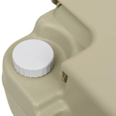 vidaXL Przenośna toaleta turystyczna 10+10 L z umywalką 20 L, szara