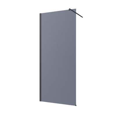 KABINA WALK-IN II INVENA TREND 110X200CM GRAFIT 8MM SHINY-GLASS CZARNY