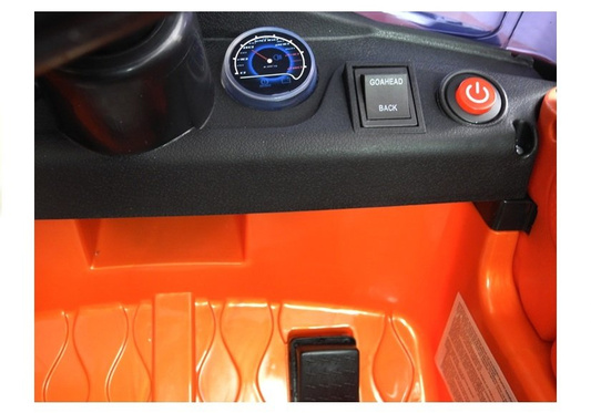 Auto na Akumulator HL1638 Dla Dzieci Światła LED MP3 Pilot Pomarańczowe