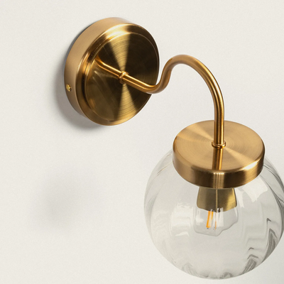 Kinkiet zewnętrzny złoty klasyczny Abruzzo Simone E27