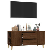 vidaXL Szafka pod TV, brązowy dąb, 102x44,5x50 cm