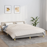 vidaXL Koc obciążeniowy, kremowy, 220x230 cm, 11 kg, tkanina