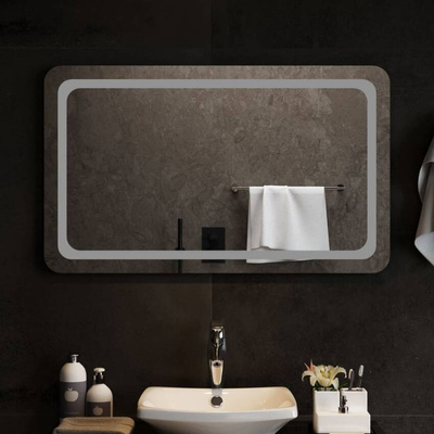 vidaXL Lustro łazienkowe z LED, 100x60 cm