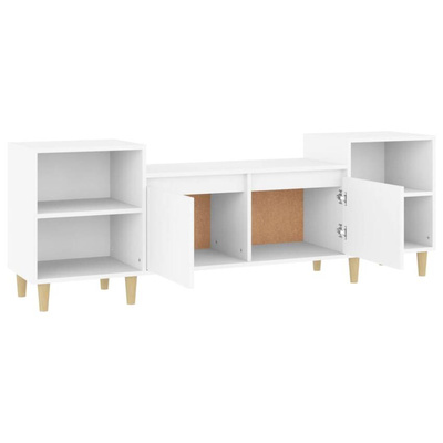 vidaXL Szafka pod TV, biała, 80x36x50 cm, materiał drewnopochodny