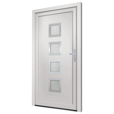 vidaXL Drzwi wejściowe, białe, 108x208 cm, PVC