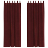 Zasłony zaciemniające 2 pcs Czerwone wino 140 x 260 cm Aksamit
