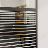 Drzwi szklane 76 x 2 x 205 cm Aluminium Czarny