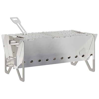 Ognisko Campingowe 42 x 22 x 18 cm Stal nierdzewna srebrny