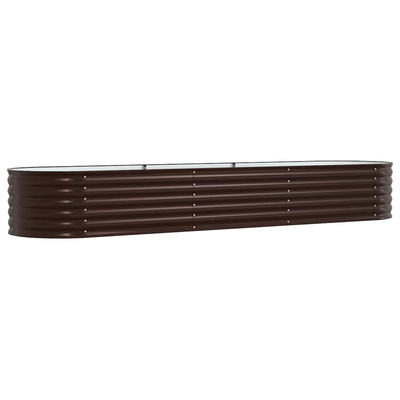 Podniesiony grządka Brązowy 320 x 80 x 44 cm Stal