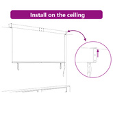 Roleta kremowy 200 x 250 cm Materiał i Aluminium