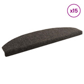 Samoprzylepne maty na schody Półokrąg 15 pcs antracytowy
