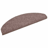 Maty na schody samoprzylepne 5 szt. 65x21x4 cm jasnobrązowe półokrągłe duże