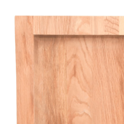 Półka, brązowa, 120x60x(2-4) cm, lakierowane lite drewno dębowe
