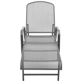 vidaXL Leżaki ze stolikiem, 2 szt., stal, antracytowe