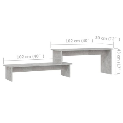 vidaXL Szafka pod TV, szarość betonu, 180x30x43 cm, płyta wiórowa