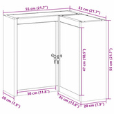 Szafka na narzędzia Czerwony i Szary 55 x 55 x 55 cm Stal