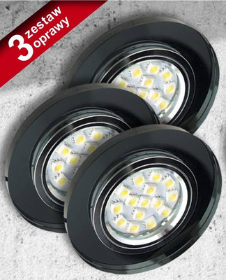 Zestaw Trzech Opraw Candellux Ss-15 Czarne Bez Zarówki
