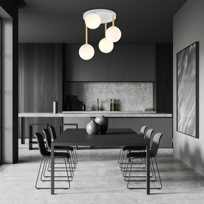 Lampa sufitowa  DOLCE 4 WH OPAL
