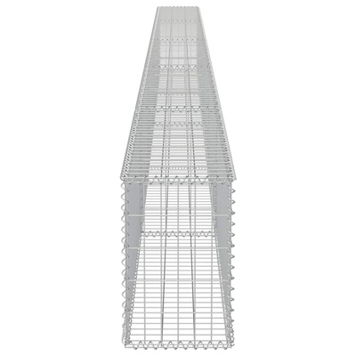 Ściana gabionowa z pokrywami, galwanizowana stal, 600x30x50 cm