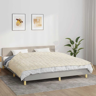 vidaXL Koc obciążeniowy, kremowy, 155x220 cm, 11 kg, tkanina