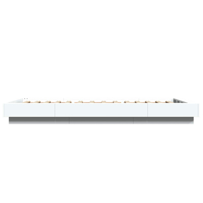 Rama łóżka podłogowego Biały 80 x 210 cm Drewno inżynieryjne