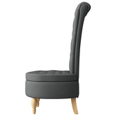 Fotel typu slipper Ciemnoszary 56,5 x 70 x 110 cm tkanina