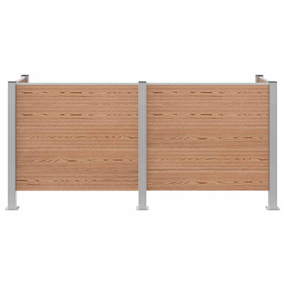 Ogrodzenie na Kosz na Śmieci brązowy 237 x 85 x 115 cm